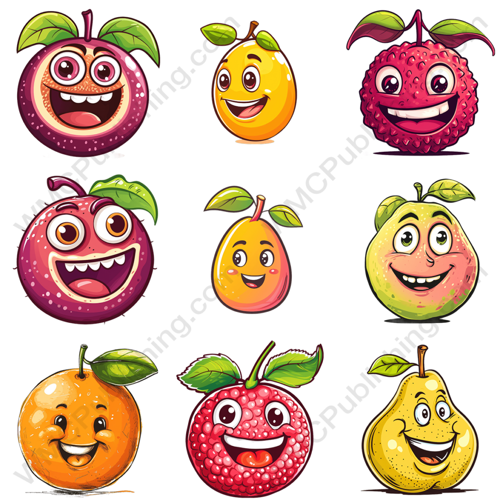 Smiling Fruit Clipart