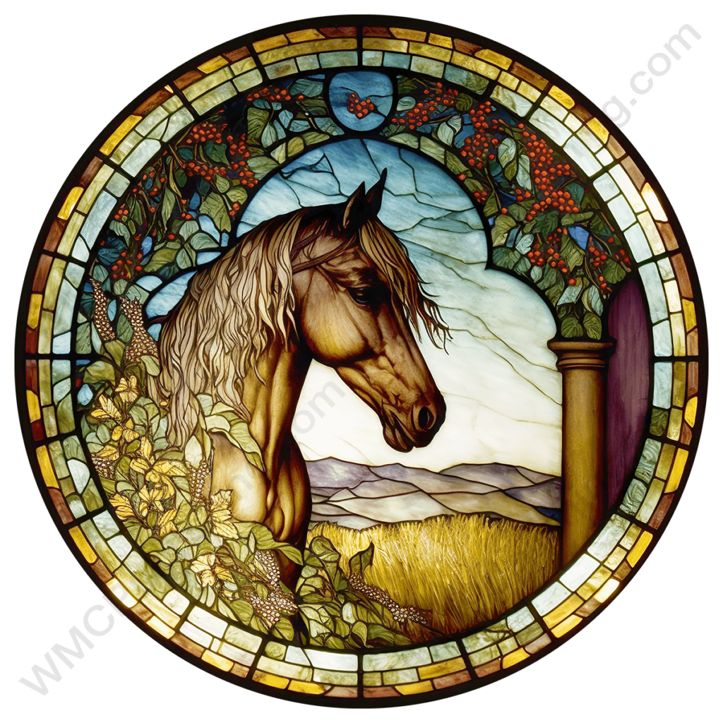 Stained Glass Horses