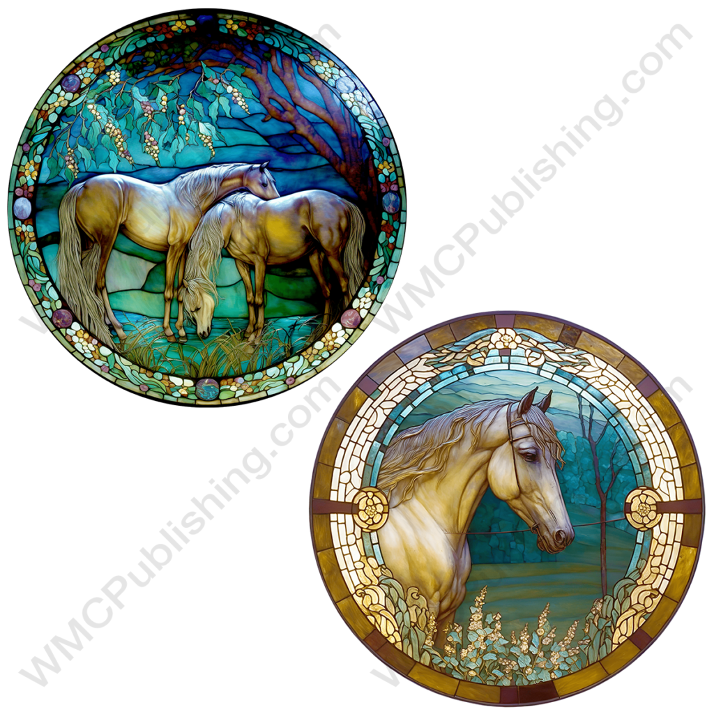 Stained Glass Horses