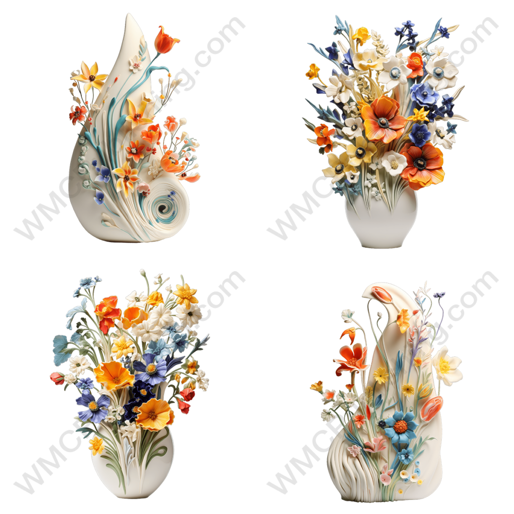 Vase of Wildflowers Set 2