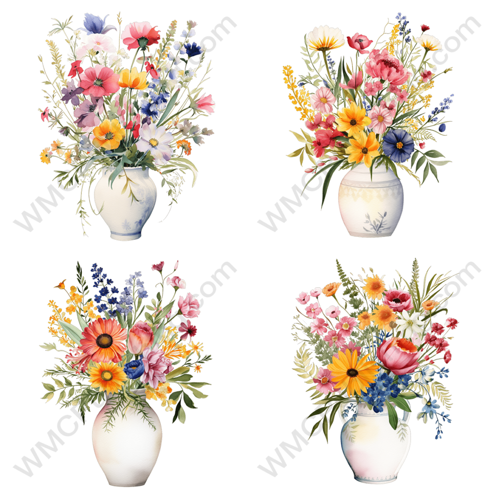 Vase of Wildflowers Set 2