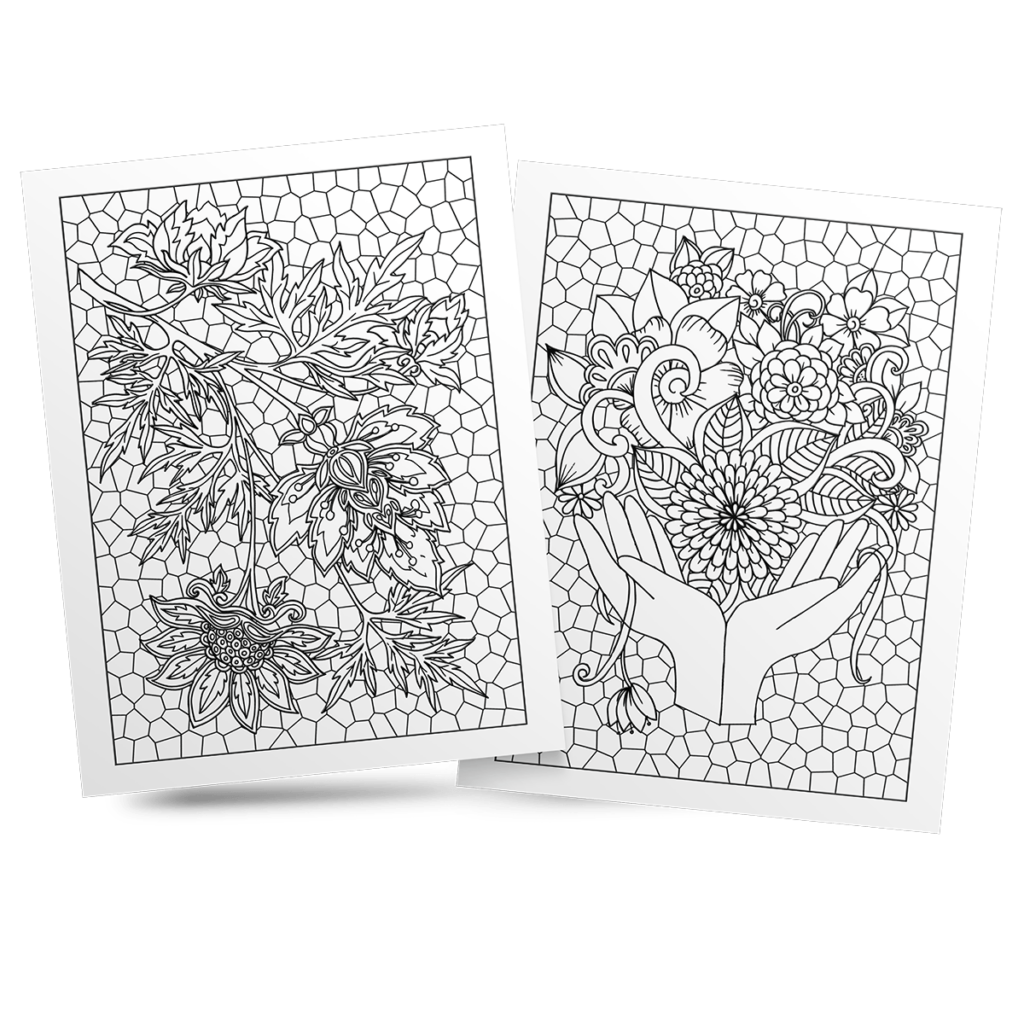 Stained Glass Floral Designs