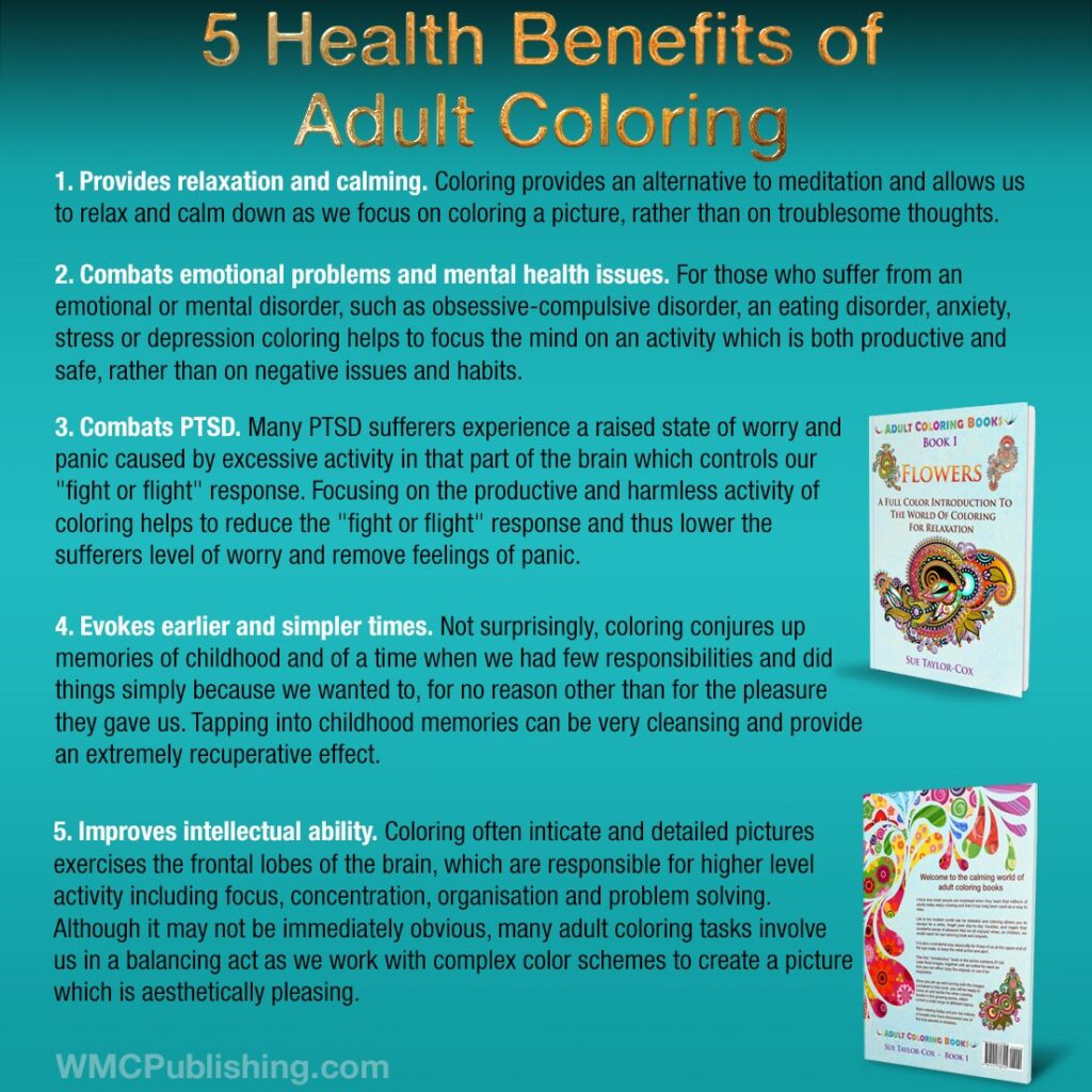 5 Health Benefits of Adult Coloring
