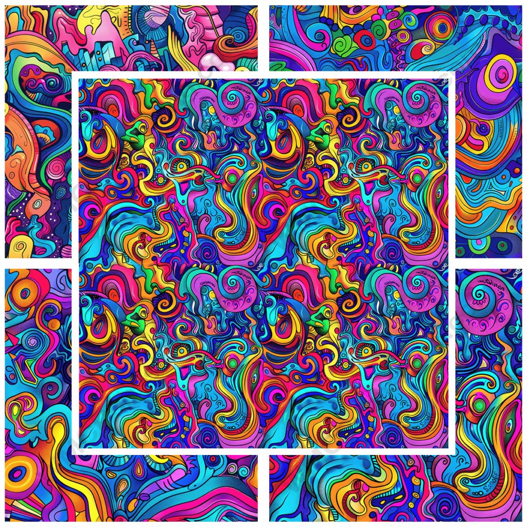 Seamless Abstract Doodle Pattern - Set 2