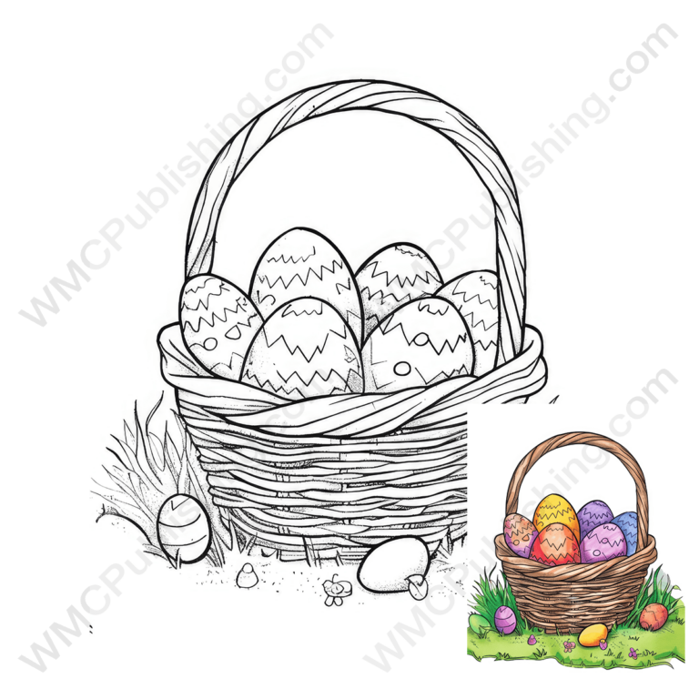 Easter Basket Coloring Page