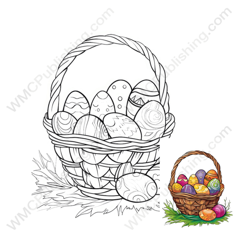 Easter Basket Coloring Page