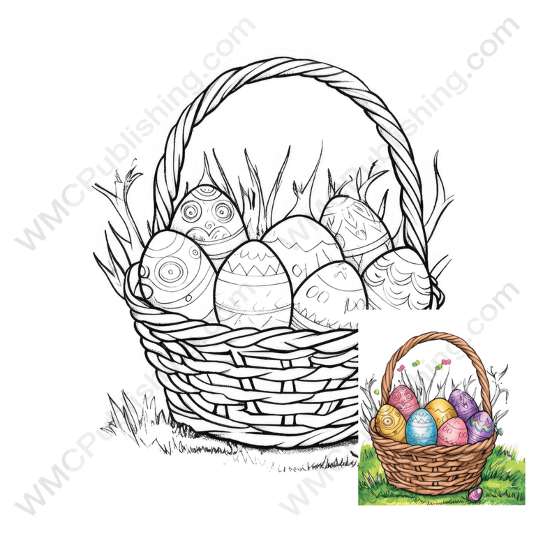 Easter Basket Coloring Page