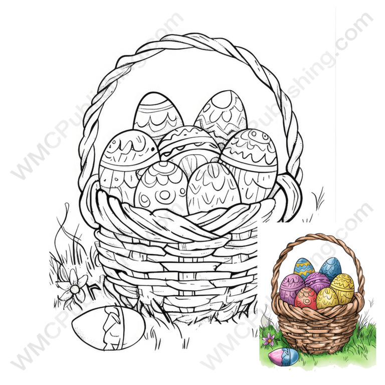 Easter Basket Coloring Page
