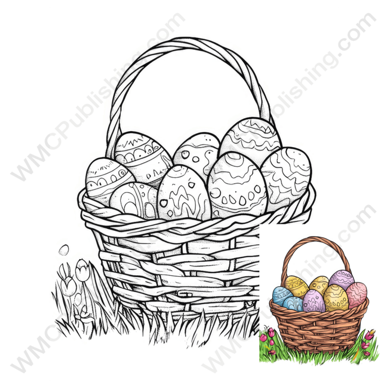 Easter Basket Coloring Page