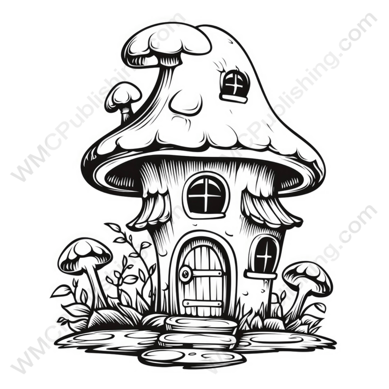 Fairy House Coloring Page