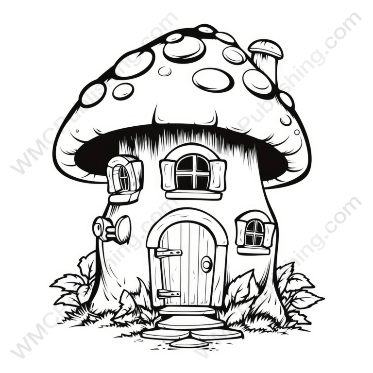 Fairy House Coloring Page
