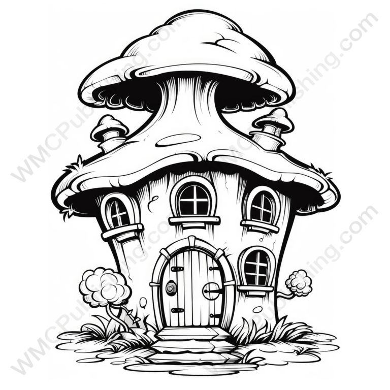 Fairy House Coloring Page