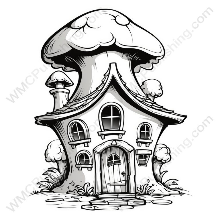 Fairy House Coloring Page