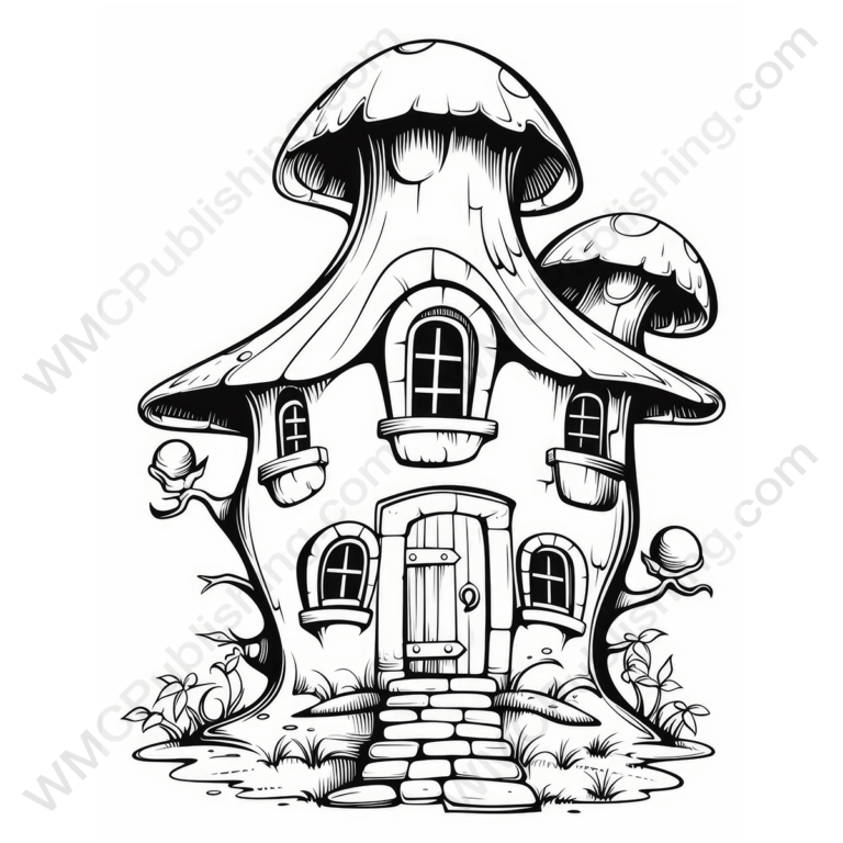 Fairy House Coloring Page