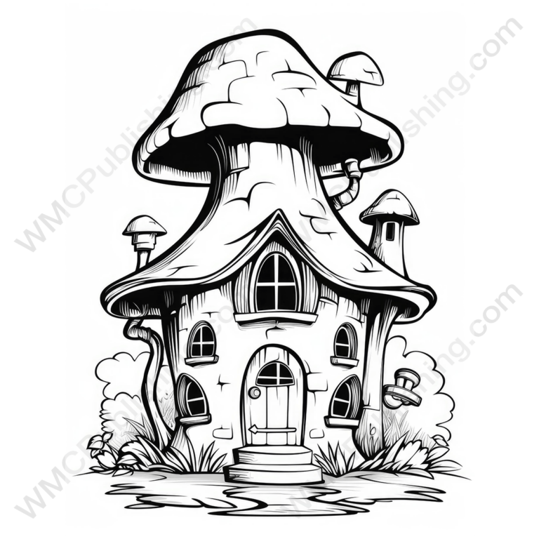 Fairy House Coloring Page
