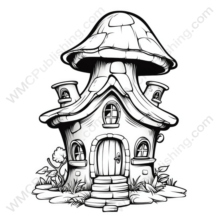 Fairytale Mushroom House Set 4