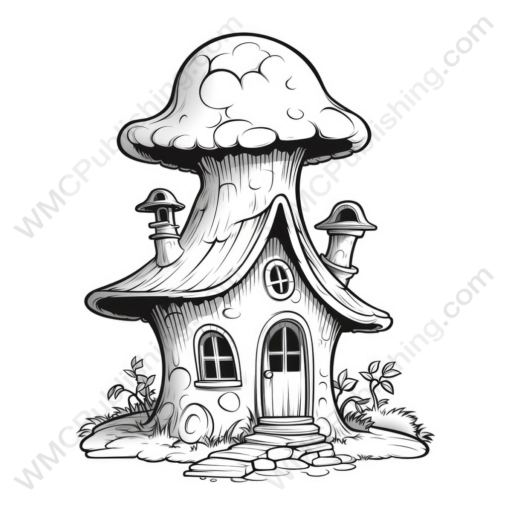 Fairytale Mushroom House Set 4