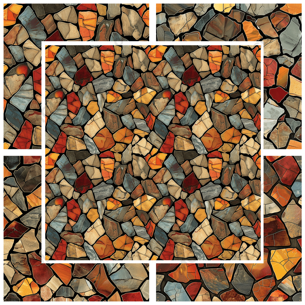 Seamless Broken Stone Pattern - Set 1