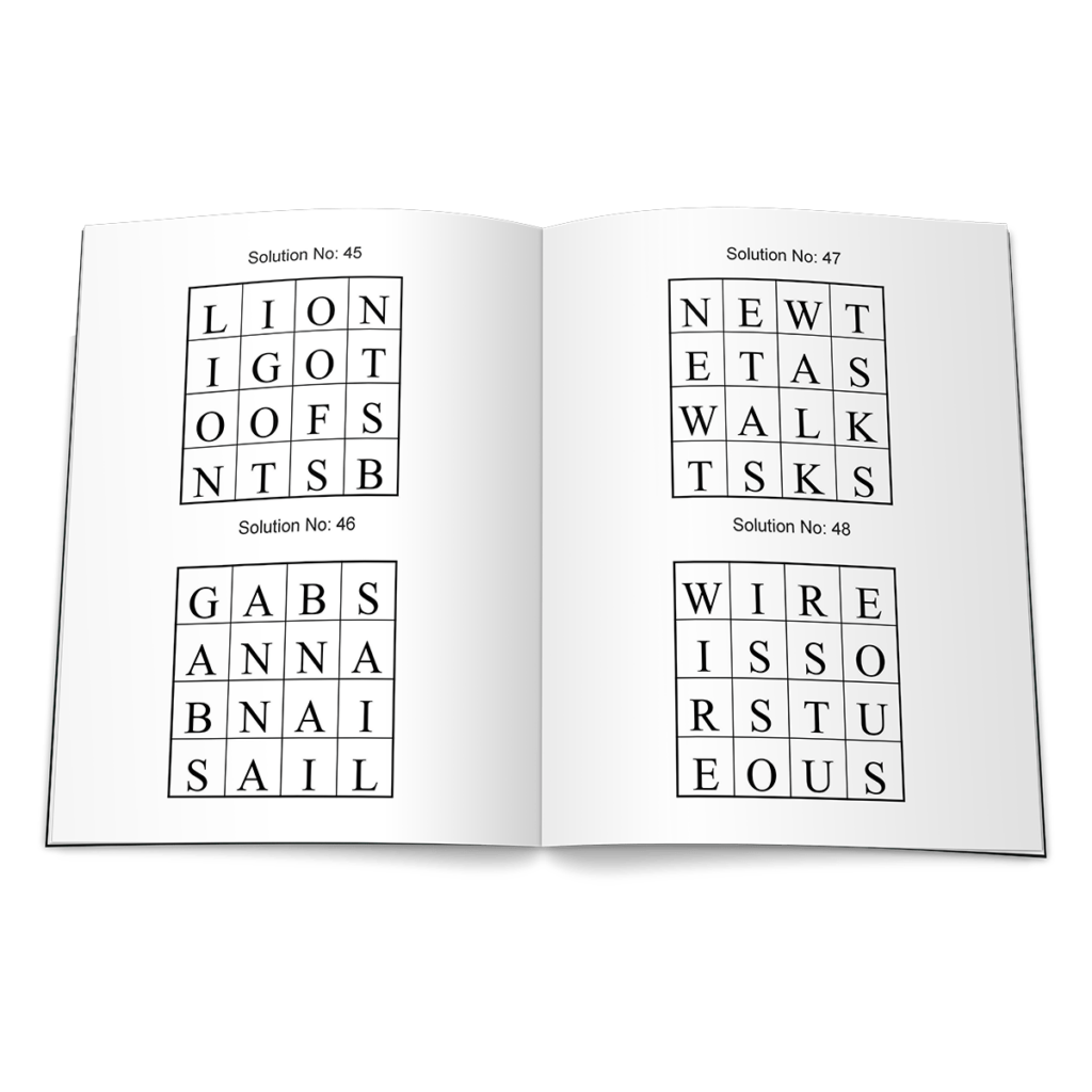 Pocket Word Square Puzzles 4 x 4