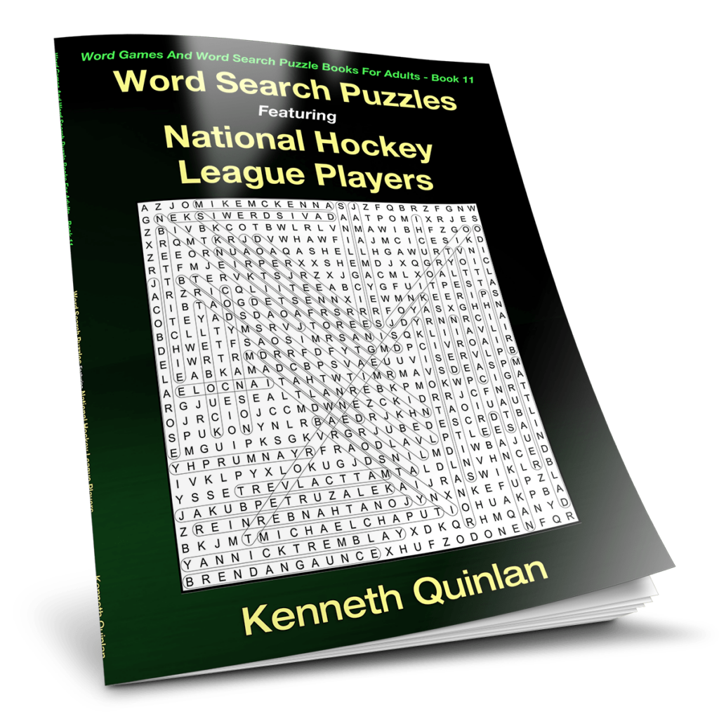 Word Search Puzzles Featuring National Hockey League Players