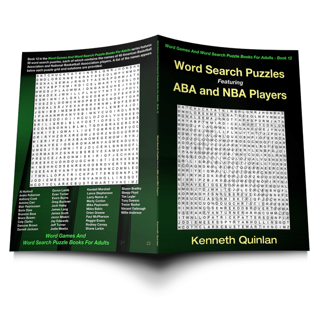Word Search Puzzles Featuring ABA And NBA Players