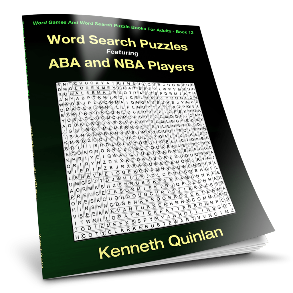 Word Search Puzzles Featuring ABA And NBA Players