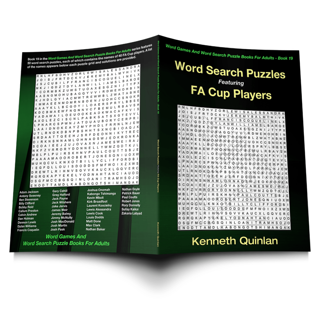 Word Search Puzzles Featuring FA Cup Players