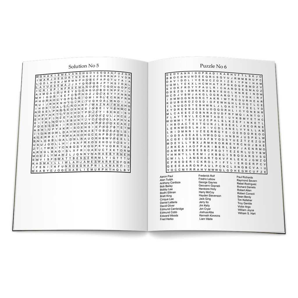Word Search Puzzles Featuring American Movie Actors