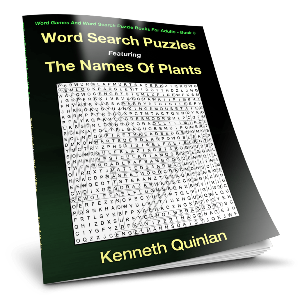 Word Search Puzzles Featuring The Names of Plants