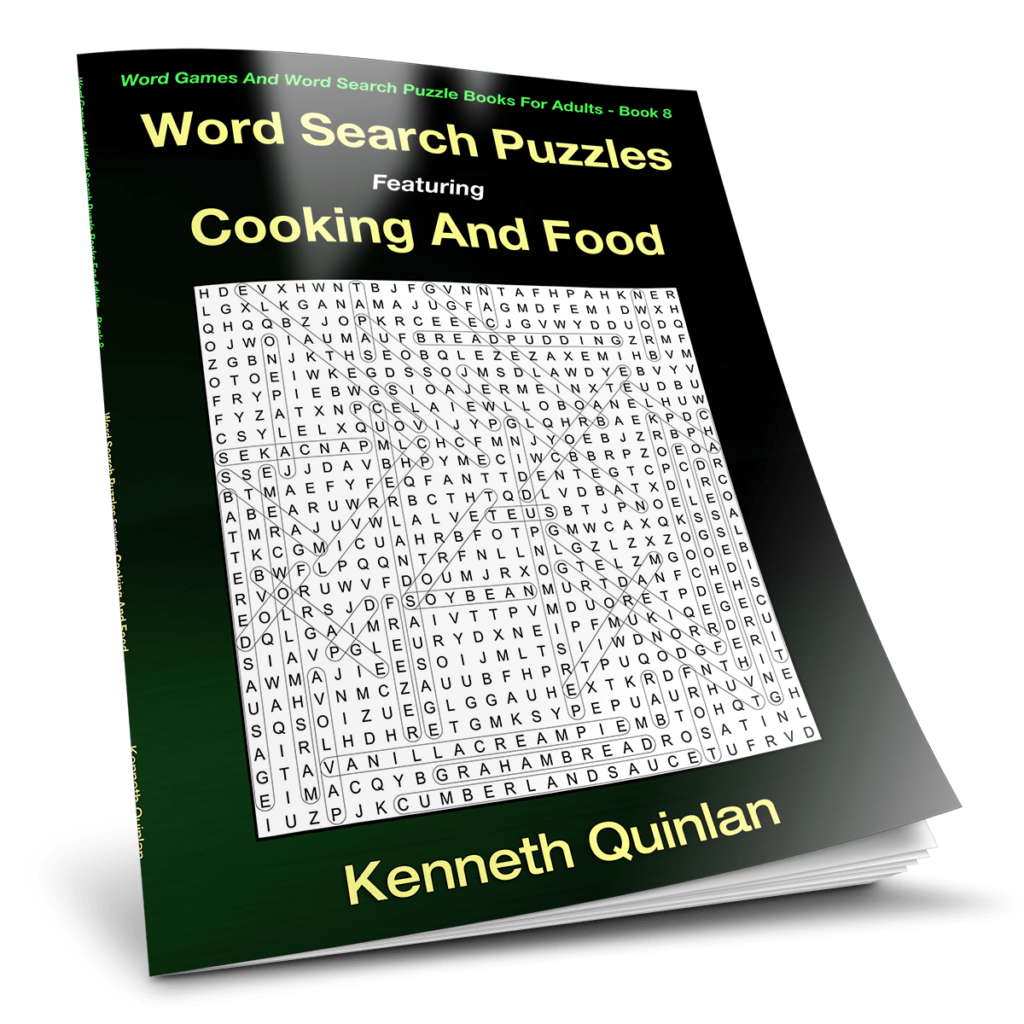 Word Search Puzzles Featuring Cooking And Food