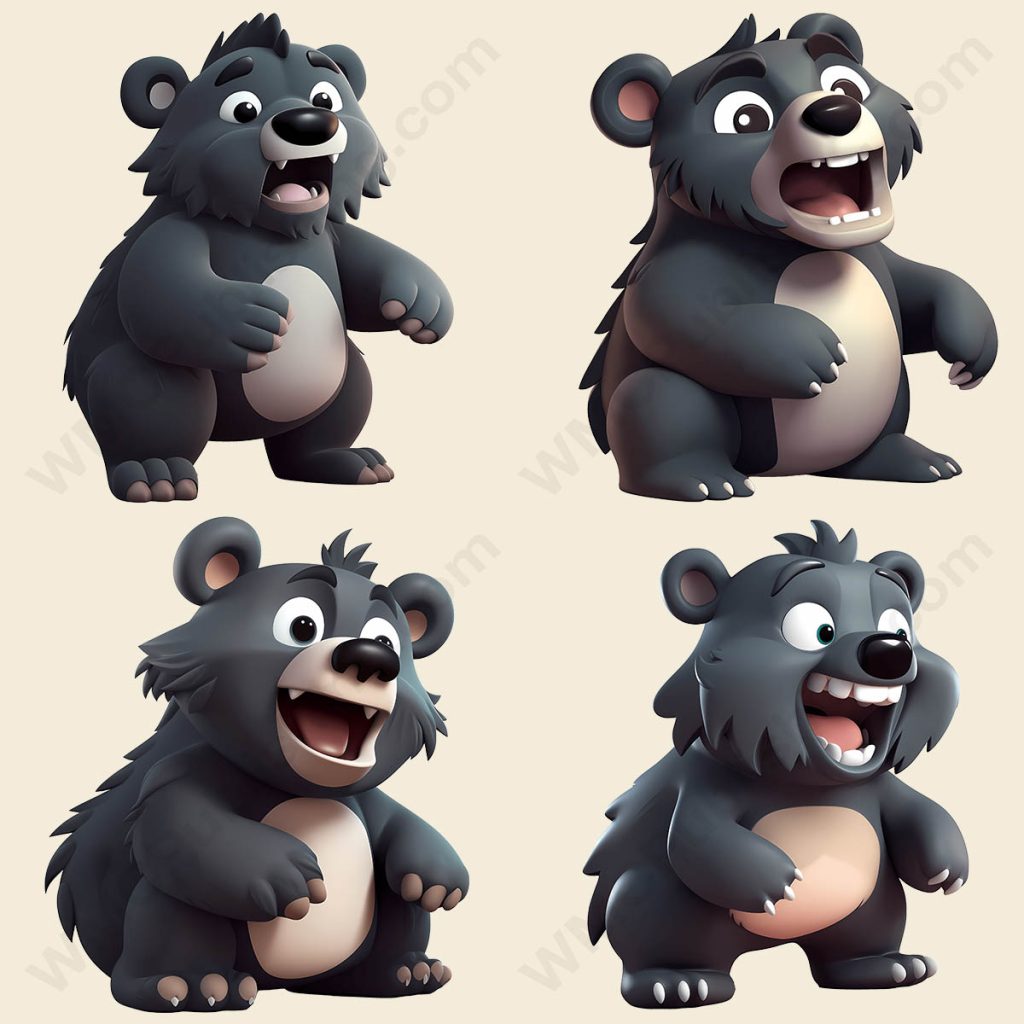 Cartoon Black Bear