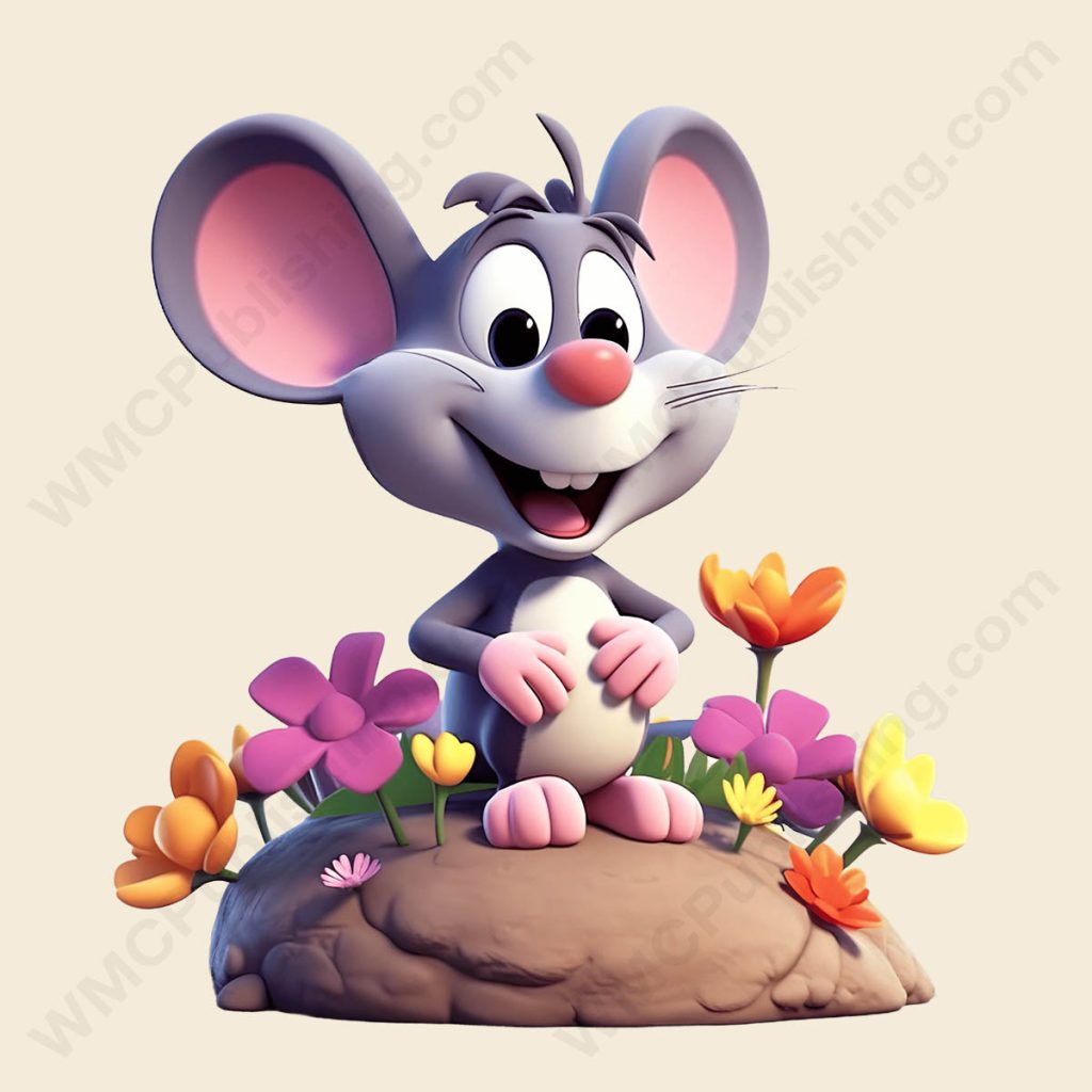 Cartoon Mouse - Floral