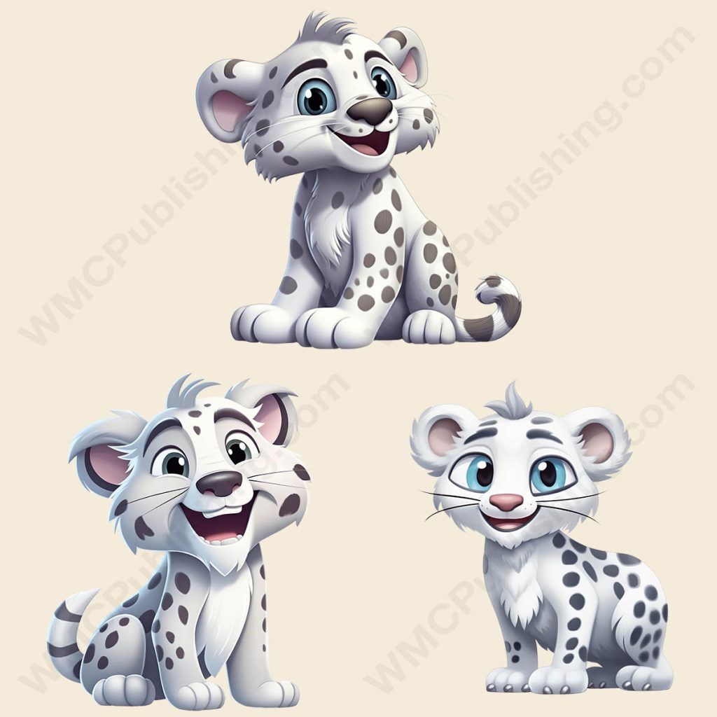 Cartoon Snow Leopard